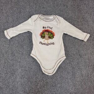 Miniwear Embroidered My First Thanksgiving Turkey Bodysuit Long Sleeve 6-9M